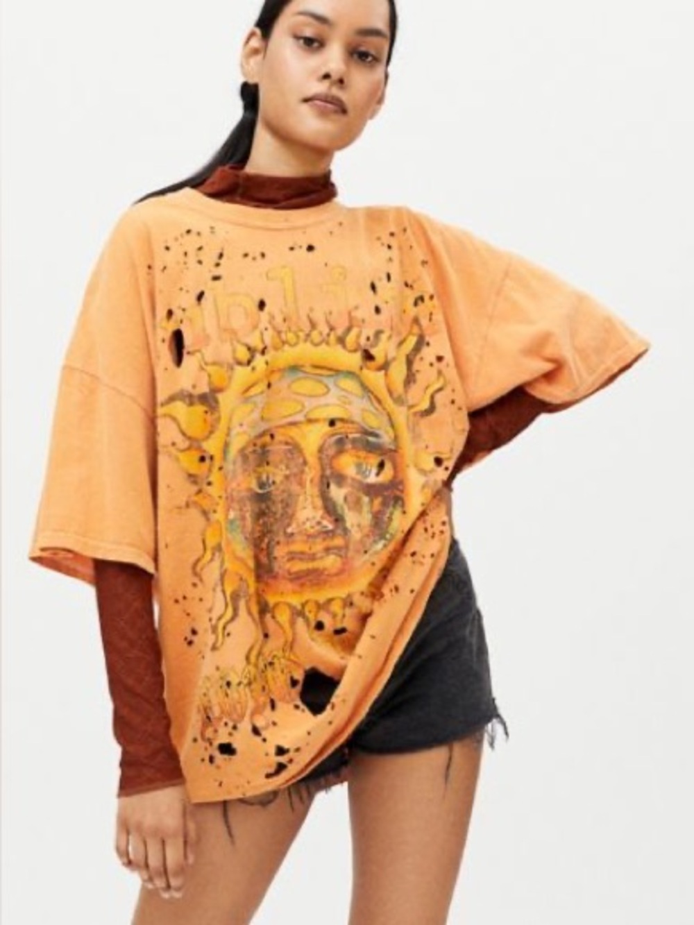 Urban Outfitters Sublime T-shirt Dress Peach - Size S/M